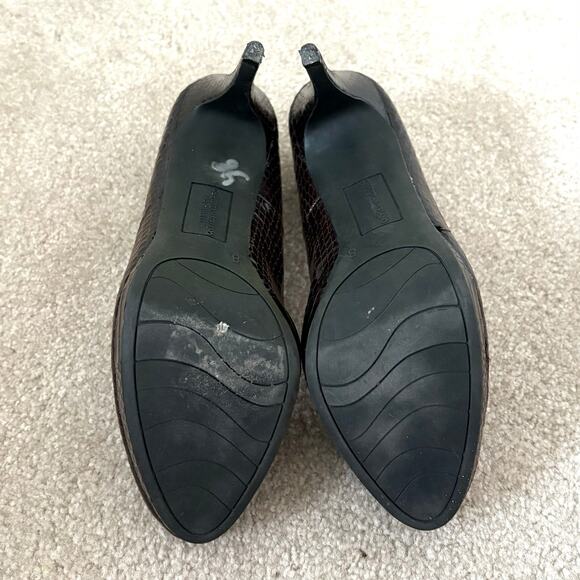 Christian Siriano Brown Faux Alligator High Heels, Stilettos, Pumps, Size 8 - Picture 5 of 7